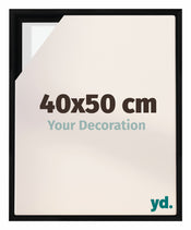 Lyon MDF Schattenfugenrahmen 40x50cm Schwarz Matt Vorne Messe | Yourdecoration.de