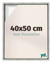 Lyon MDF Schattenfugenrahmen 40x50cm Silber Matt Vorne Messe | Yourdecoration.de