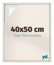 Lyon MDF Schattenfugenrahmen 40x50cm Weiss Matt Vorne Messe | Yourdecoration.de