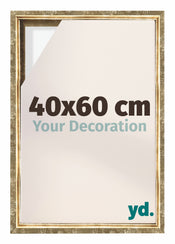 Lyon MDF Schattenfugenrahmen 40x60cm Gold Antik Vorne Messe | Yourdecoration.de