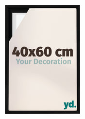 Lyon MDF Schattenfugenrahmen 40x60cm Schwarz Matt Vorne Messe | Yourdecoration.de