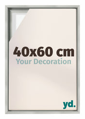 Lyon MDF Schattenfugenrahmen 40x60cm Silber Matt Vorne Messe | Yourdecoration.de
