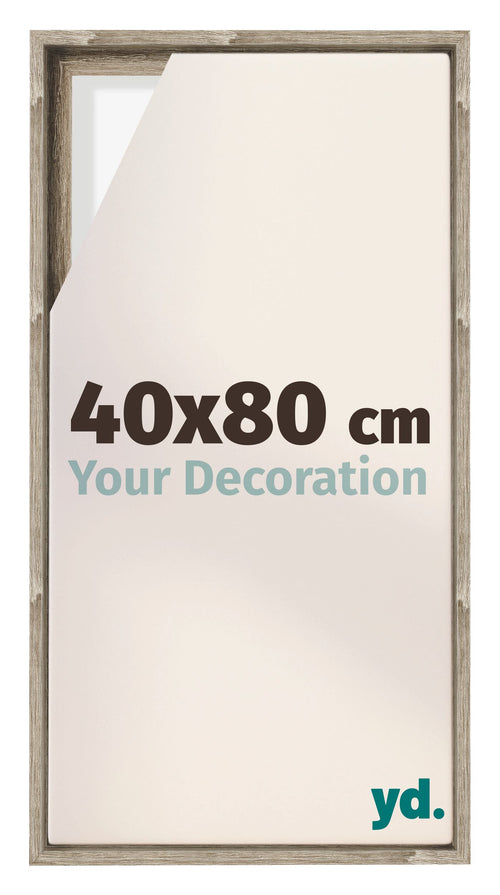 Lyon MDF Schattenfugenrahmen 40x80cm Sonoma Eiche Vorne Messe | Yourdecoration.de