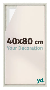 Lyon MDF Schattenfugenrahmen 40x80cm White Wash Vorne Messe | Yourdecoration.de