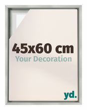 Lyon MDF Schattenfugenrahmen 45x60cm Silber Matt Vorne Messe | Yourdecoration.de