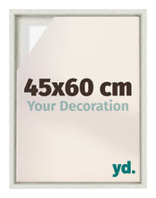 Lyon MDF Schattenfugenrahmen 45x60cm White Wash Vorne Messe | Yourdecoration.de