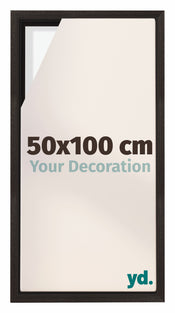 Lyon MDF Schattenfugenrahmen 50x100cm Eiche Dunkel Vorne Messe | Yourdecoration.de