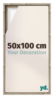 Lyon MDF Schattenfugenrahmen 50x100cm Sonoma Eiche Vorne Messe | Yourdecoration.de