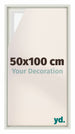 Lyon MDF Schattenfugenrahmen 50x100cm Weiss Matt Vorne Messe | Yourdecoration.de