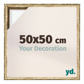 Lyon MDF Schattenfugenrahmen 50x50cm Gold Antik Vorne Messe | Yourdecoration.de