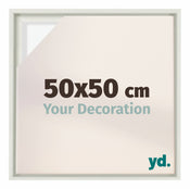 Lyon MDF Schattenfugenrahmen 50x50cm Weiss Matt Vorne Messe | Yourdecoration.de