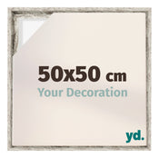 Lyon MDF Schattenfugenrahmen 50x50cm Weiss Vintage Vorne Messe | Yourdecoration.de