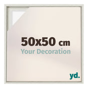 Lyon MDF Schattenfugenrahmen 50x50cm White Wash Vorne Messe | Yourdecoration.de