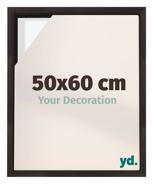 Lyon MDF Schattenfugenrahmen 50x60cm Eiche Dunkel Vorne Messe | Yourdecoration.de