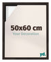 Lyon MDF Schattenfugenrahmen 50x60cm Eiche Dunkel Vorne Messe | Yourdecoration.de