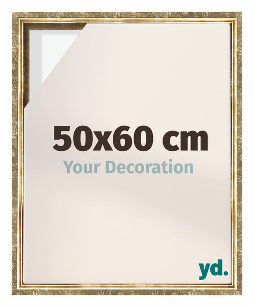 Lyon MDF Schattenfugenrahmen 50x60cm Gold Antik Vorne Messe | Yourdecoration.de