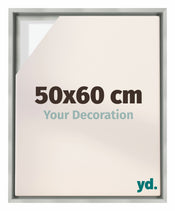 Lyon MDF Schattenfugenrahmen 50x60cm Silber Matt Vorne Messe | Yourdecoration.de