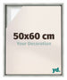 Lyon MDF Schattenfugenrahmen 50x60cm Silber Matt Vorne Messe | Yourdecoration.de