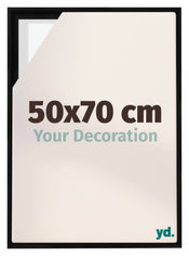 Lyon MDF Schattenfugenrahmen 50x70cm Schwarz Matt Vorne Messe | Yourdecoration.de