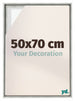 Lyon MDF Schattenfugenrahmen 50x70cm Silber Matt Vorne Messe | Yourdecoration.de