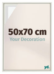 Lyon MDF Schattenfugenrahmen 50x70cm Weiss Matt Vorne Messe | Yourdecoration.de