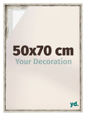 Lyon MDF Schattenfugenrahmen 50x70cm Weiss Vintage Vorne Messe | Yourdecoration.de