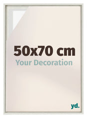 Lyon MDF Schattenfugenrahmen 50x70cm White Wash Vorne Messe | Yourdecoration.de