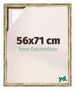 Lyon MDF Schattenfugenrahmen 56x71cm Gold Antik Vorne Messe | Yourdecoration.de