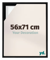 Lyon MDF Schattenfugenrahmen 56x71cm Schwarz Matt Vorne Messe | Yourdecoration.de