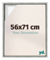 Lyon MDF Schattenfugenrahmen 56x71cm Silber Matt Vorne Messe | Yourdecoration.de