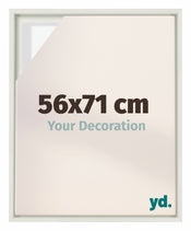 Lyon MDF Schattenfugenrahmen 56x71cm Weiss Matt Vorne Messe | Yourdecoration.de