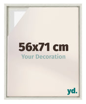 Lyon MDF Schattenfugenrahmen 56x71cm White Wash Vorne Messe | Yourdecoration.de