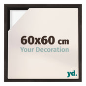 Lyon MDF Schattenfugenrahmen 60x60cm Eiche Dunkel Vorne Messe | Yourdecoration.de
