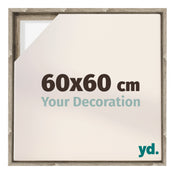 Lyon MDF Schattenfugenrahmen 60x60cm Sonoma Eiche Vorne Messe | Yourdecoration.de