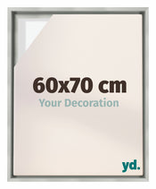 Lyon MDF Schattenfugenrahmen 60x70cm Silber Matt Vorne Messe | Yourdecoration.de