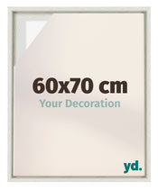 Lyon MDF Schattenfugenrahmen 60x70cm White Wash Vorne Messe | Yourdecoration.de