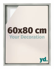 Lyon MDF Schattenfugenrahmen 60x80cm Silber Matt Vorne Messe | Yourdecoration.de