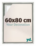 Lyon MDF Schattenfugenrahmen 60x80cm Silber Matt Vorne Messe | Yourdecoration.de