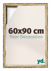 Lyon MDF Schattenfugenrahmen 60x90cm Gold Antik Vorne Messe | Yourdecoration.de