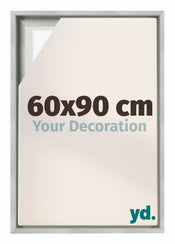 Lyon MDF Schattenfugenrahmen 60x90cm Silber Matt Vorne Messe | Yourdecoration.de