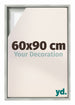 Lyon MDF Schattenfugenrahmen 60x90cm Silber Matt Vorne Messe | Yourdecoration.de