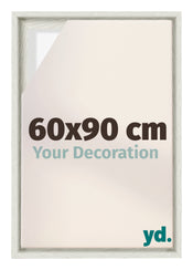 Lyon MDF Schattenfugenrahmen 60x90cm White Wash Vorne Messe | Yourdecoration.de