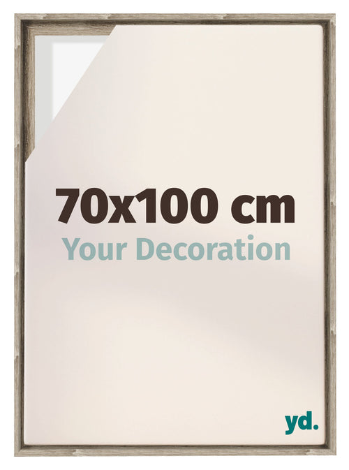 Lyon MDF Schattenfugenrahmen 70x100cm Sonoma Eiche Vorne Messe | Yourdecoration.de