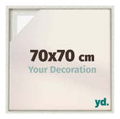 Lyon MDF Schattenfugenrahmen 70x70cm White Wash Vorne Messe | Yourdecoration.de
