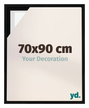 Lyon MDF Schattenfugenrahmen 70x90cm Schwarz Matt Vorne Messe | Yourdecoration.de