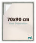 Lyon MDF Schattenfugenrahmen 70x90cm Silber Matt Vorne Messe | Yourdecoration.de
