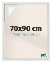 Lyon MDF Schattenfugenrahmen 70x90cm Weiss Matt Vorne Messe | Yourdecoration.de