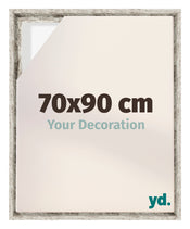 Lyon MDF Schattenfugenrahmen 70x90cm Weiss Vintage Vorne Messe | Yourdecoration.de