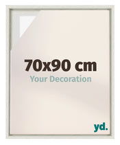 Lyon MDF Schattenfugenrahmen 70x90cm White Wash Vorne Messe | Yourdecoration.de