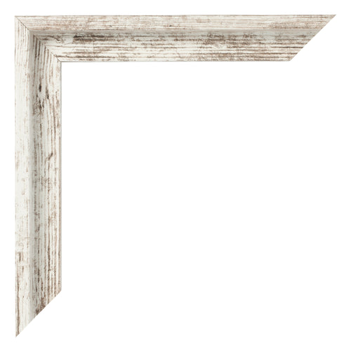 Lyon MDF Schattenfugenrahmen Weiss Vintage Ecke | Yourdecoration.de